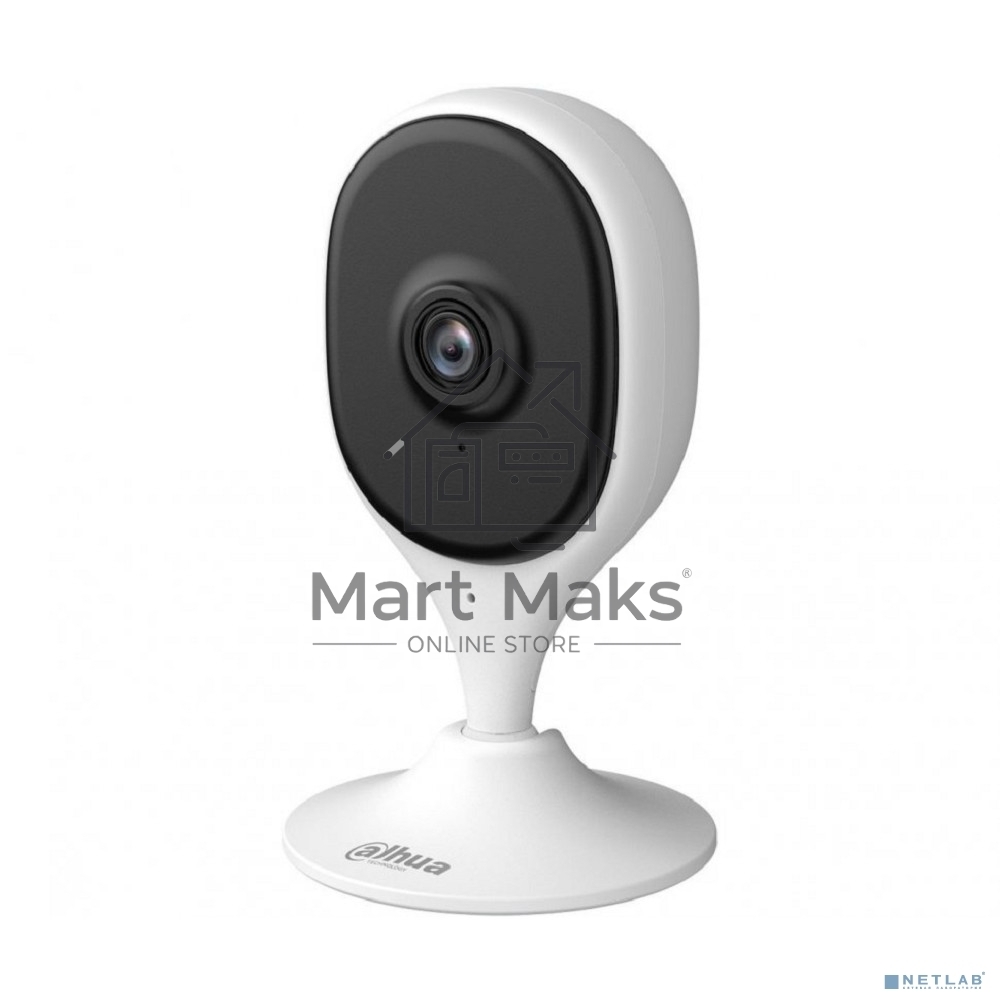 Компактная IP-видеокамера DAHUA DH-IPC-C5AP-0280B с Wi-Fi 2.4ГГц 5Мп, 1/3.2” CMOS, объектив 2.8мм, обнаружение людей, ИК 10м, микрофон, динамик