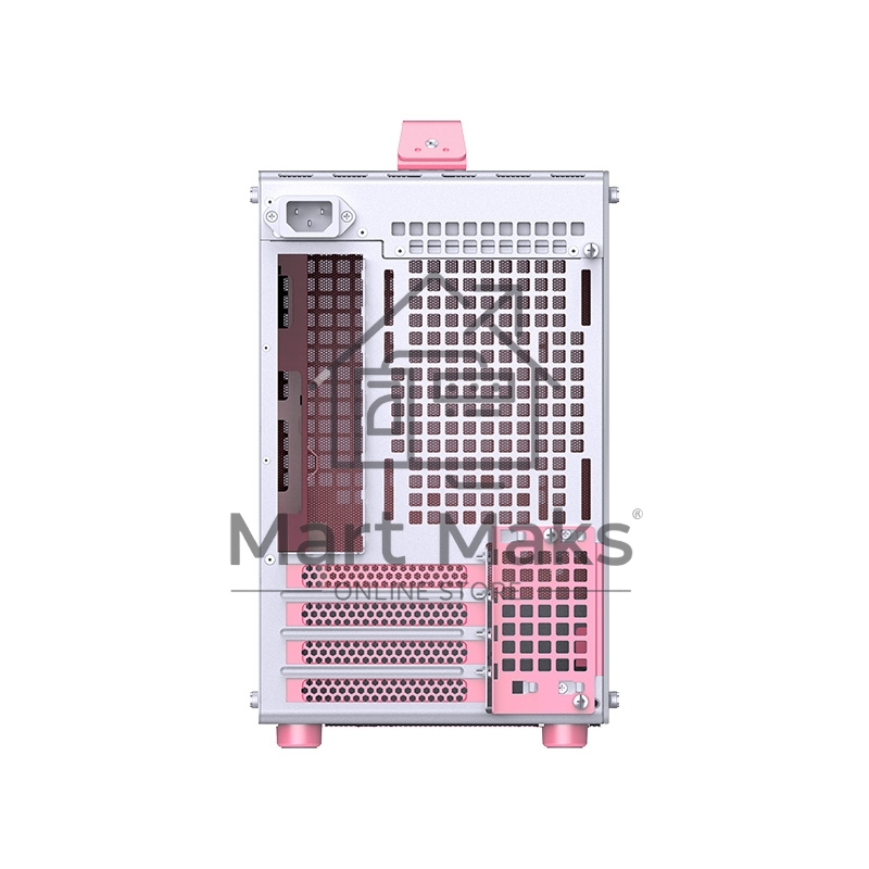 Корпус без блока питания Case JONSBO Z20, Mini-Tower, TG, no fan, 1xUSB-A 3.2 + 1xUSB-C 3.2, mATX, mITX Pink/White