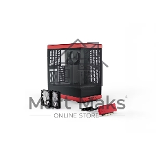 Корпус без блока питания Case HYTE Y40, Midi-Tower, TG, no fans, 2xUSB-A 3.2, 1xUSB Type-C, ATX, mATX, mITX Black Cherry