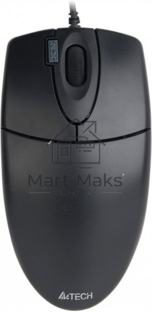 Мышь проводная A4Tech OP-620D черный, 1000 dpi, USB, кнопки - 4