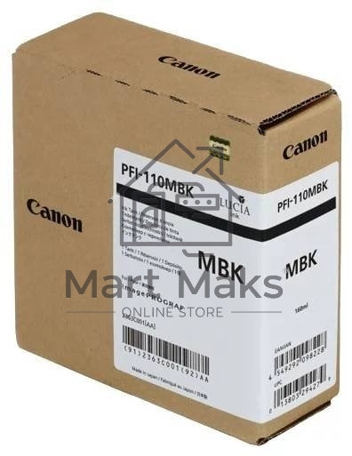 Картридж струйный Canon PFI-110 MBK 2363C001 черный матовый (160мл) для Canon TX-2000/TX-3000/TX-4000
