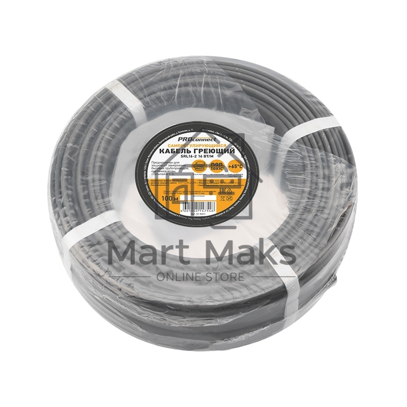 Кабель греющий саморегулирующийся неэкранированный SRL16-2 (16 Вт/1 м), 100 м PROconnect Кабель греющий саморегулирующийся неэкранированный SRL16-2 (16 Вт/1 м), 100 м PROconnect