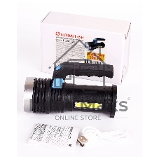 Фонарь аккум. Ultraflash LED53765 черный 3Вт лам.:светодиод. встроенный аккумулятор (14665)