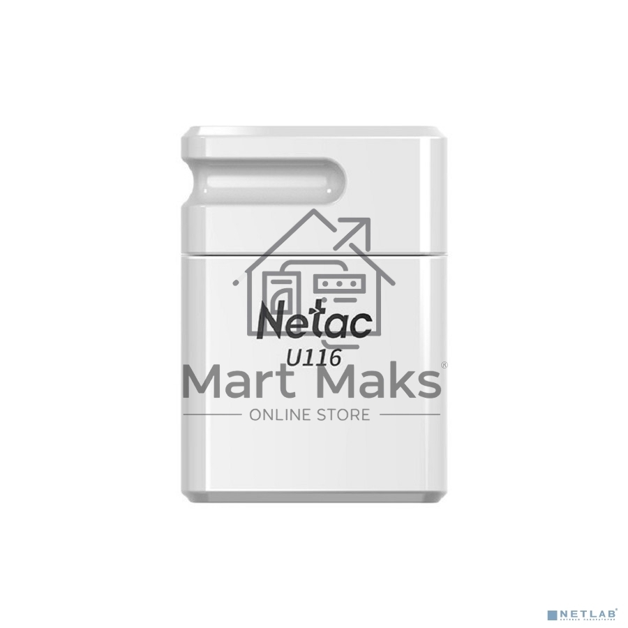 Флешка USB R/W R/W Netac U116 64Gb <NT03U116N-064G-30WH>, USB3.0, миниатюрная пластиковая белая