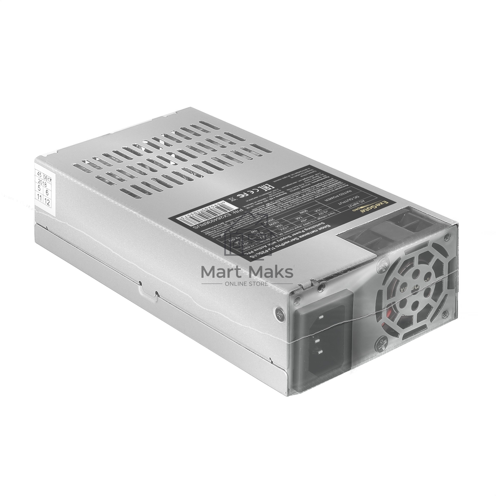 Серверный блок питания250W Exegate <ServerPRO-1U-F250AS> APFC, унив. для Flex1U, 24pin, 4pin,3xSATA, 2xIDE