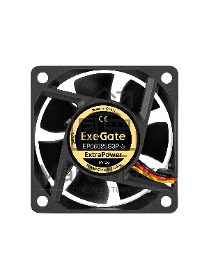 Вентилятор для корпуса ExeGate ExtraPower EP06025S3P-5 черный, 60 мм, 4800 об/мин, 33.5 дБ, 3 pin