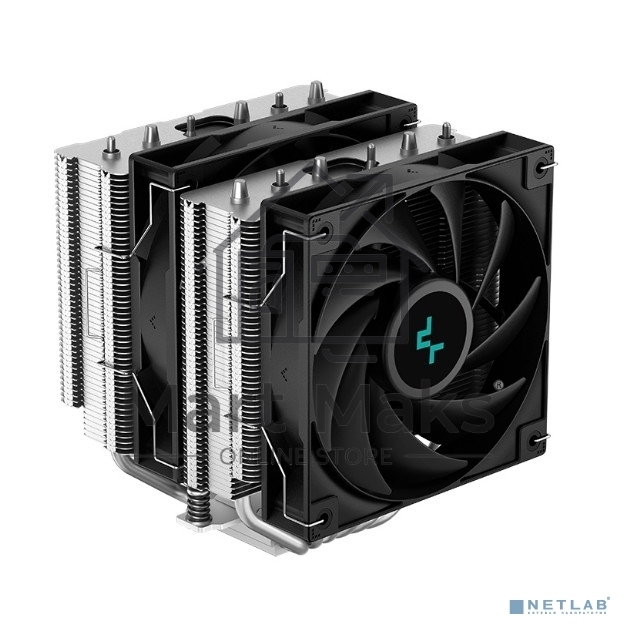 Кулер для процессора DEEPCOOL AG620 черный, 120 мм, алюминий/медь, 1850 об/мин, 29.4 дБ, 4 pin, 260 Вт, 157 мм
