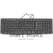 Комплект клавиатура+мышь Logitech MK235 беспроводной, USB, 1000 DPI, серый (заводская гравировка)