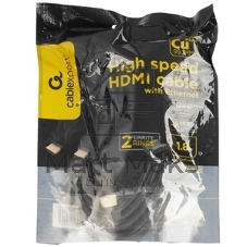 Кабель HDMI Cablexpert CCF2-HDMI4-6, 19M/19M, v2.0, медь, позол.разъемы, экран, 2 фер.кольца, 1,8м, черный, пакет