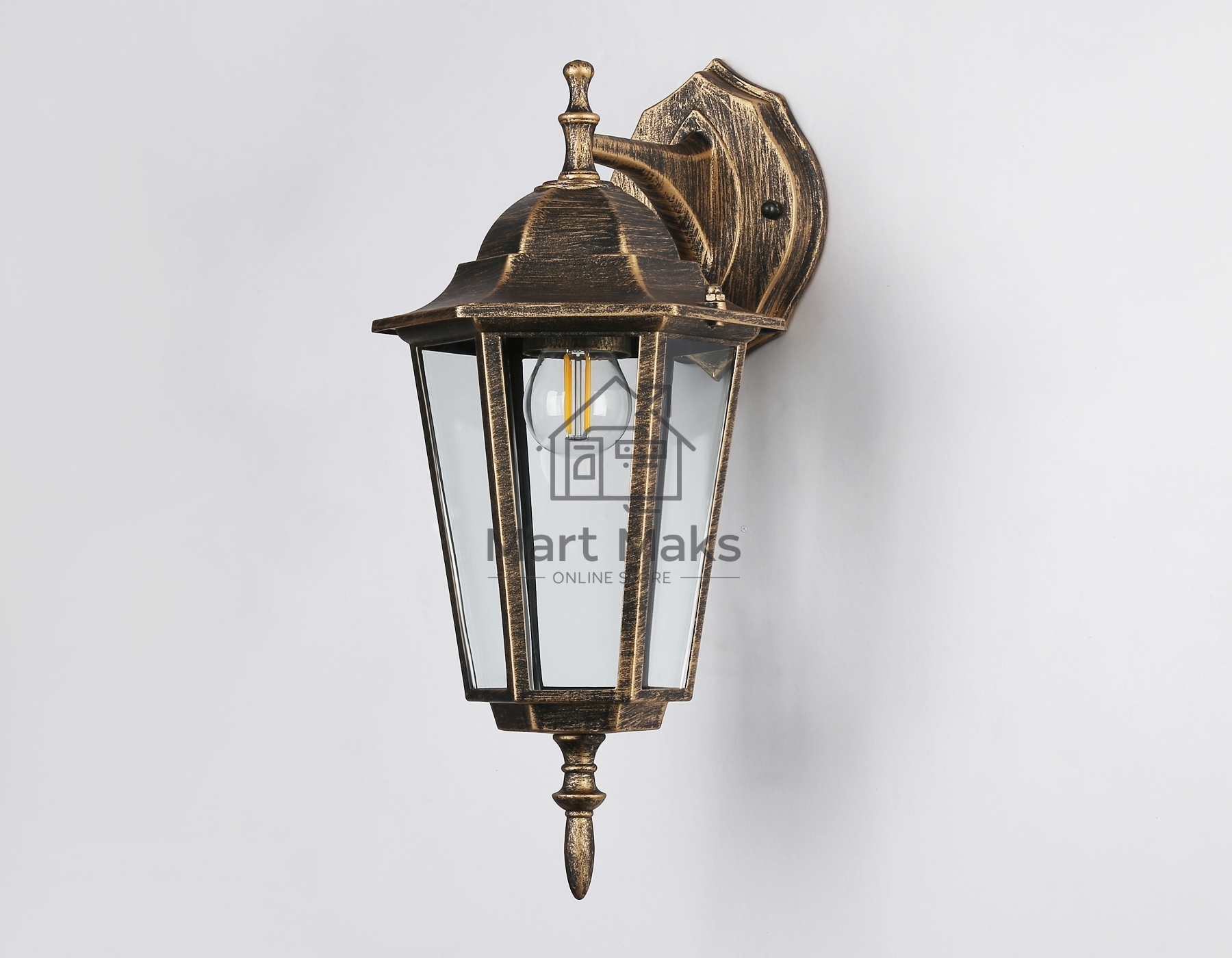 Уличный настенный светильник Ambrella light ST2019 GD/BK/CL золото/черный/прозрачный IP54 E27 max 40W 360*150*210