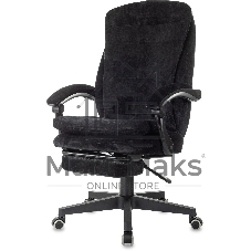 Кресло руководителя Бюрократ T-9950MSG-F Fabric черный Light-20, крестов. пластик, подст. для ног