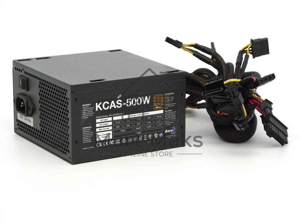Блок питания Aerocool / Formula KCAS-500W PLUS RTL, 500Вт, 80 PLUS Bronze, 120мм, черный