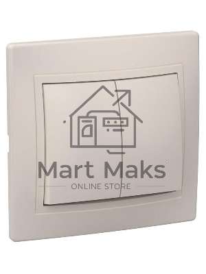 Выключатель 2кл 10А КВАРТА (кремовый)