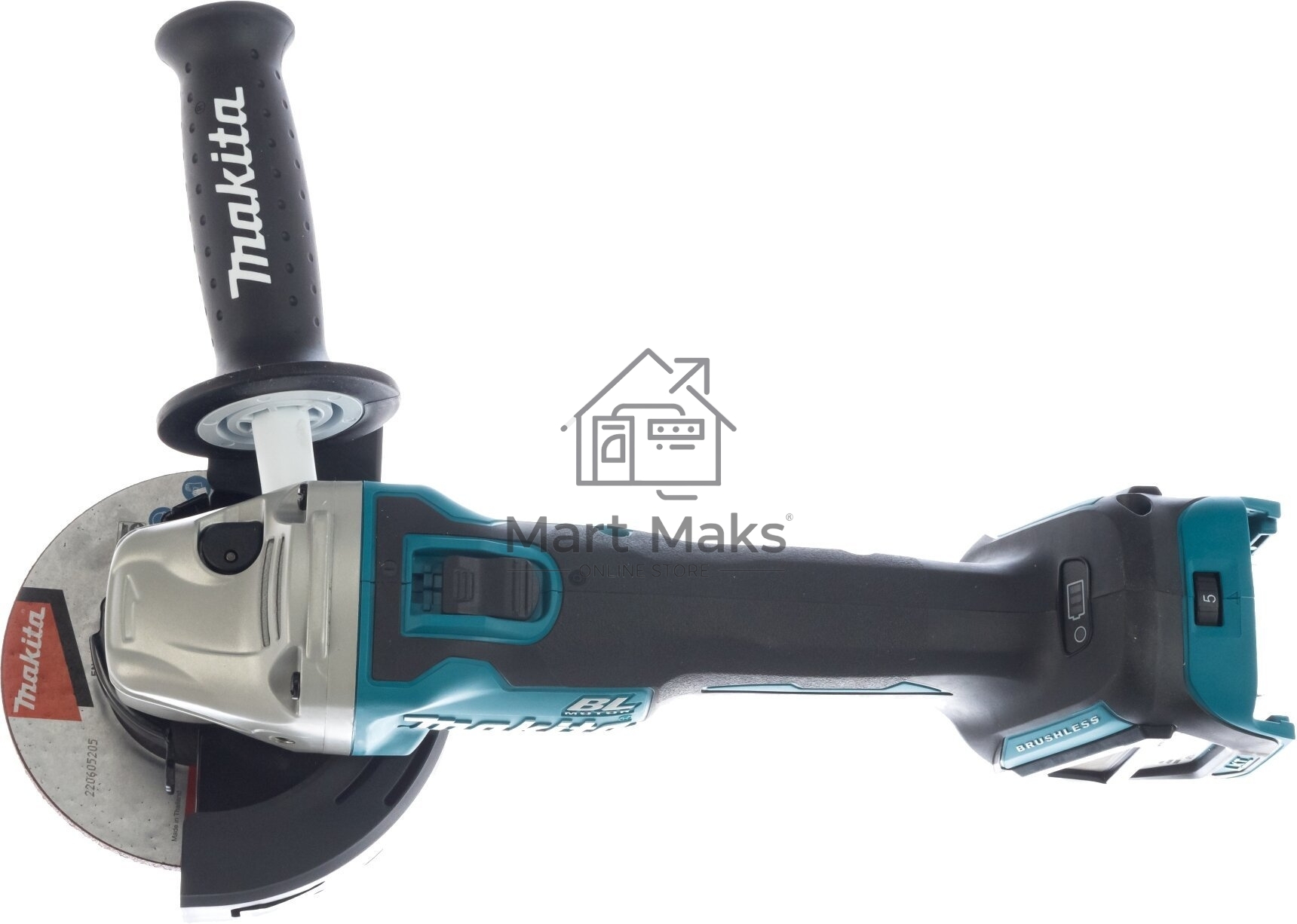 УШМ MAKITA DGA511Z ф125мм, 18В, Li-ion, 3000-8500об\м, 2.3кг, пл пуск, anti-restart, защ от обр.уд