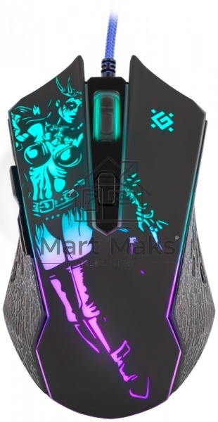 Мышь проводная Defender Sin'Sister GM-933 черный, 7200 dpi, USB, кнопки - 6