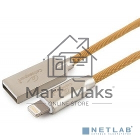 Кабель USB Cablexpert для Apple CC-P-APUSB02Gd-1.8M, MFI, AM/Lightning, серия Platinum, длина 1.8м, золотой, блистер