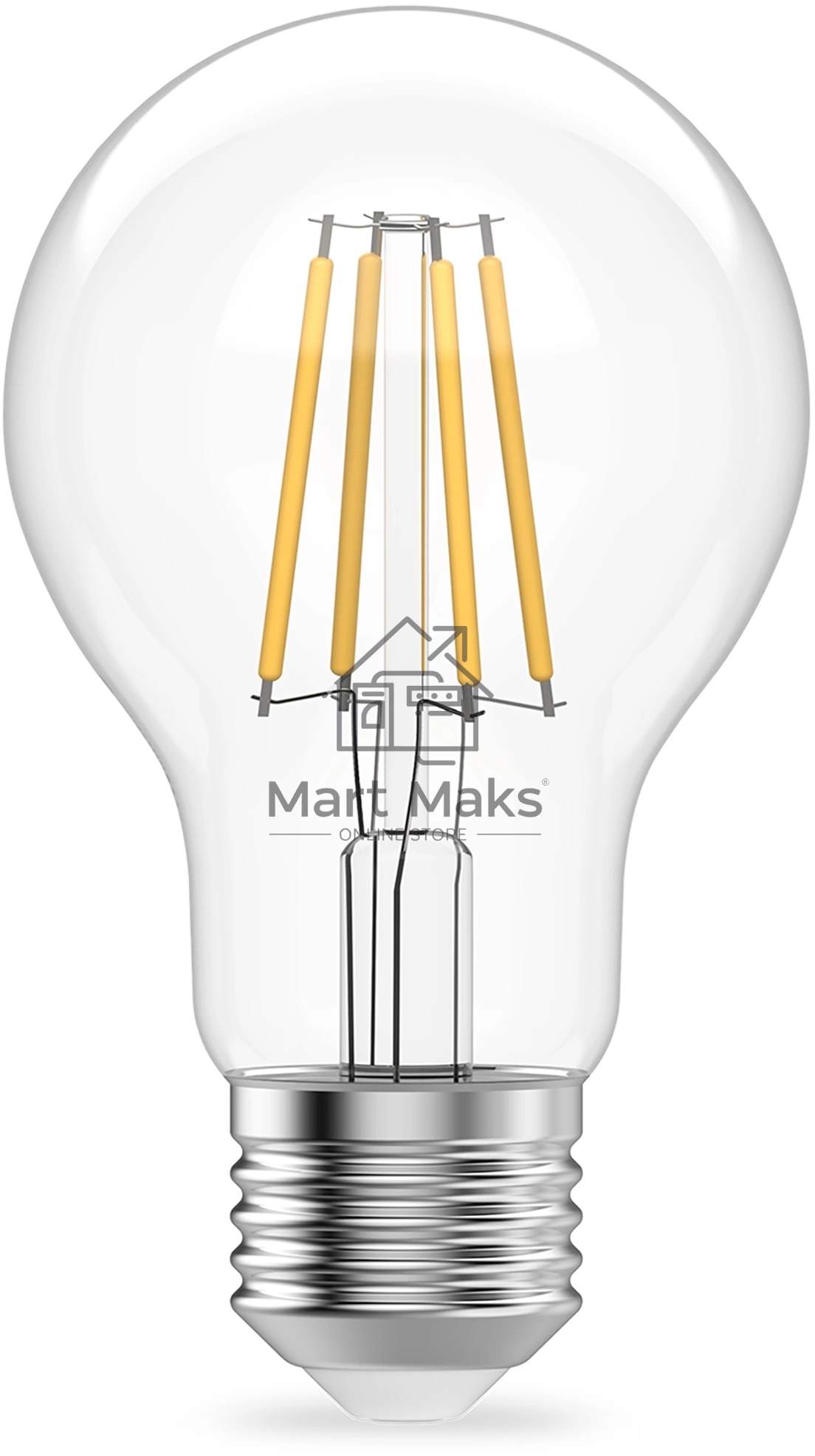 Лампа филам. Gauss Filament 7Вт цок.:E27 груша св.свеч.бел.нейт. (упак.:10шт) (22227)