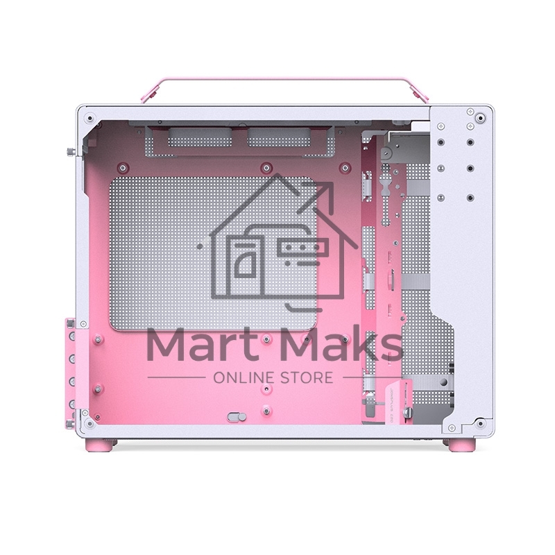 Корпус без блока питания Case JONSBO Z20, Mini-Tower, TG, no fan, 1xUSB-A 3.2 + 1xUSB-C 3.2, mATX, mITX Pink/White