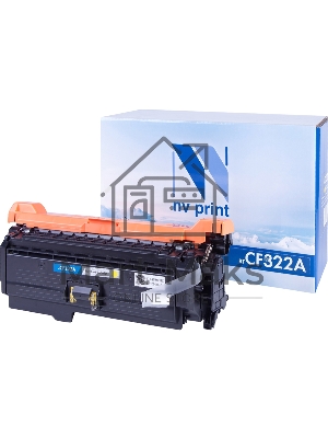 Картридж лазерный NVPrint совместимый НР CF322A Yellow для LJ Color M680dn, M680f, M680z (16500k)