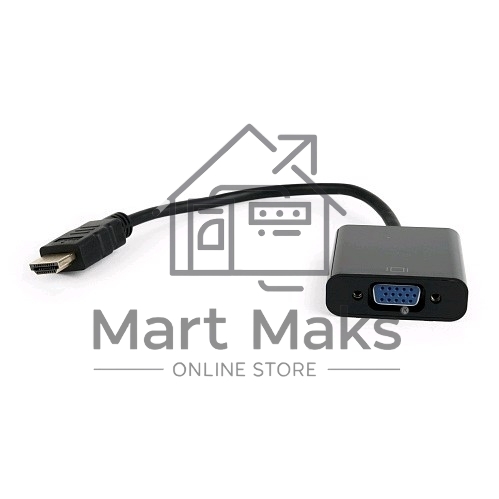 Переходник HDMI-VGA Cablexpert A-HDMI-VGA-04, 19M/15F, провод 15см