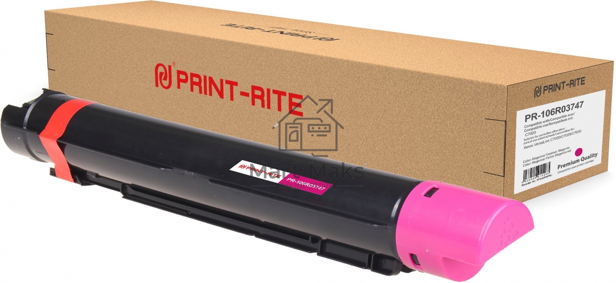 Картридж лазерный Print-Rite TFXAIPMPRJ PR-106R03747 106R03747 пурпурный (11800стр.) для Xerox VersaLink C7020/C7025/C7030