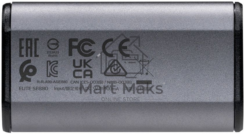 Внешний жесткий диск ADATA 500ГБ USB-C, SE880, R/W 2000MB/2000MB/s, серый