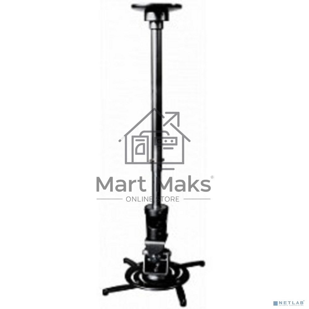 Кронштейн для проектора Cactus CS-VM-PR01L-BK черный макс.10кг настенный и потолочный поворот и наклон