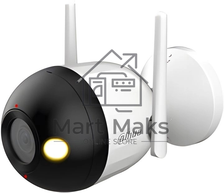 Уличная цилиндрическая IP-видеокамера с LED-подсветкой до 30м и Wi-Fi DAHUA 2Мп; 1/3” CMOS; объектив 2.8мм; чувствительность 0.005лк@F1.6; сжатие: H.265+, H.265, H.264+, H.264, MJPEG; 2 потока до 2М
