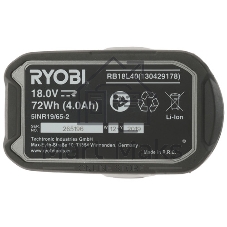 Аккумулятор для RYOBI (p/n: P104, P103, RB18L15) 4.0Ah 18V Li-Ion