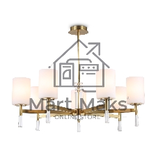 Люстра Ambrella light LH56263/7 BS/FR латунь/белый матовый E27/7 max 60W D750*590