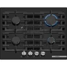 Газовая варочная панель Bosch PPP6A6I40 60 см, закаленное стекло, независимая, черная