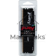 Оперативная память Kingston Fury Beast, DDR5, 32GB (1x32GB), 5600 MHz, CL40, с радиатором, чёрный