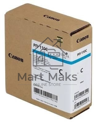 Картридж струйный Canon PFI-110 C 2365C001 голубой (160мл) для Canon TX-2000/TX-3000/TX-4000