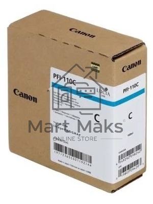 Картридж струйный Canon PFI-110 C 2365C001 голубой (160мл) для Canon TX-2000/TX-3000/TX-4000