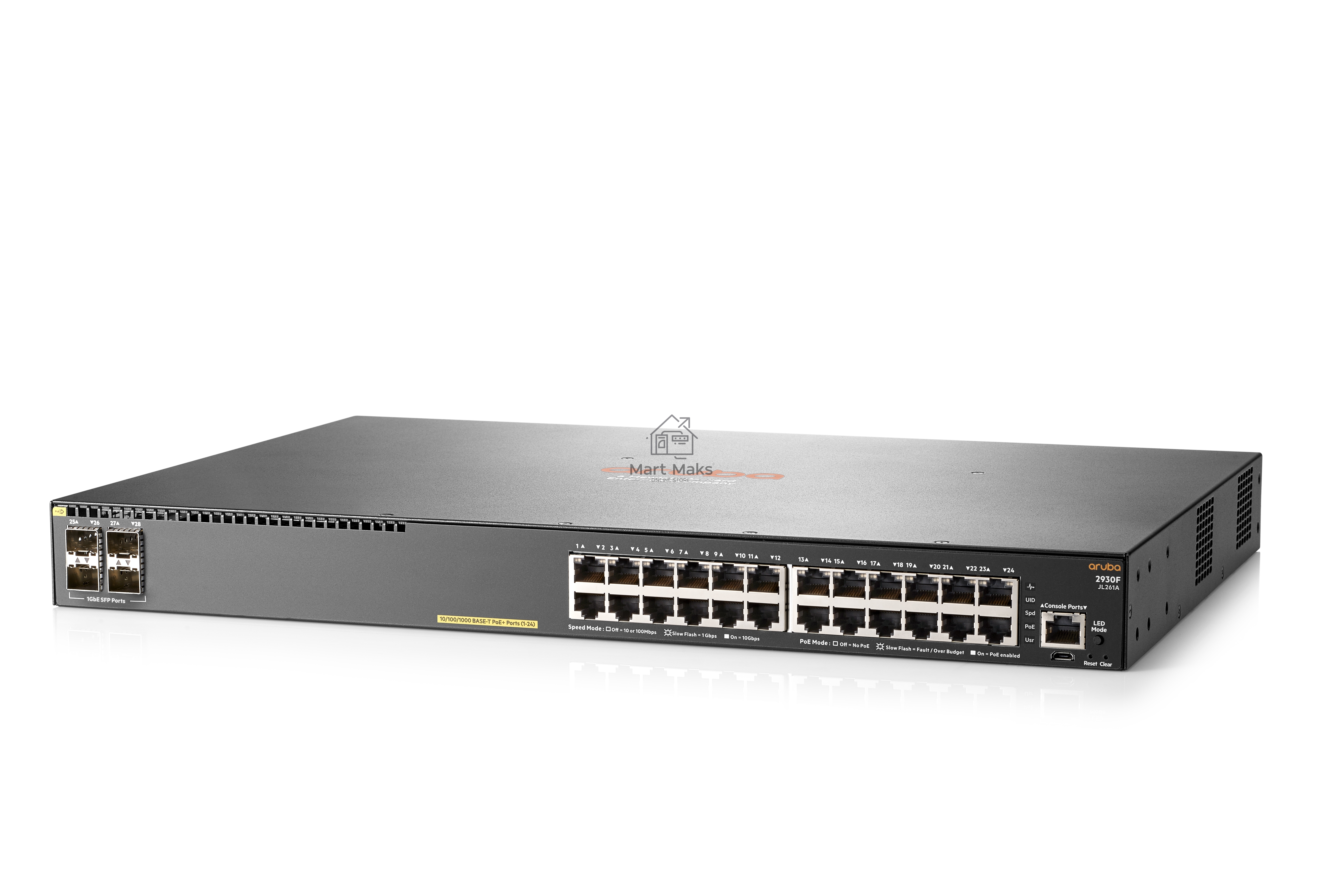 Коммутатор HP Aruba 2930F 24G PoE+ 4SFP Swch