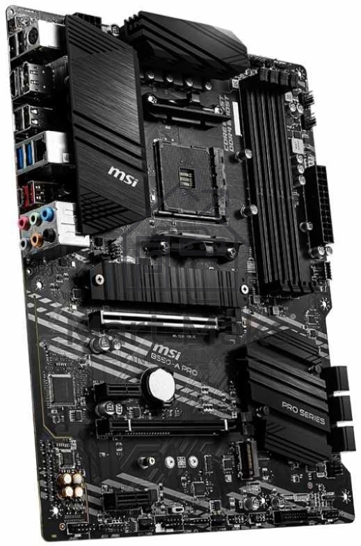 Материнская плата MSI B550-A PRO, AM4, AMD B550, 4xDDR4, 6xSATA, 2xM.2, 1xPCI-E 4.0 x16, 1xPCI-E 3.0 x16, 2xPCI-E x1, 1xHDMI, 1xDP, 1x 1Gb LAN, 4xUSB-A 2.0, 2xUSB-A 3.2 Gen 1, 1xUSB-A 3.2 Gen 2, 1xUSB-C 3.2 Gen 2, 6x3.5 мм, 7.1, ATX