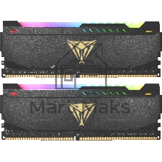 Оперативная память Patriot Viper Steel, DDR4, 32GB (2x16GB), 3600MHz, CL20, DIMM, с радиатором, RGB, черный