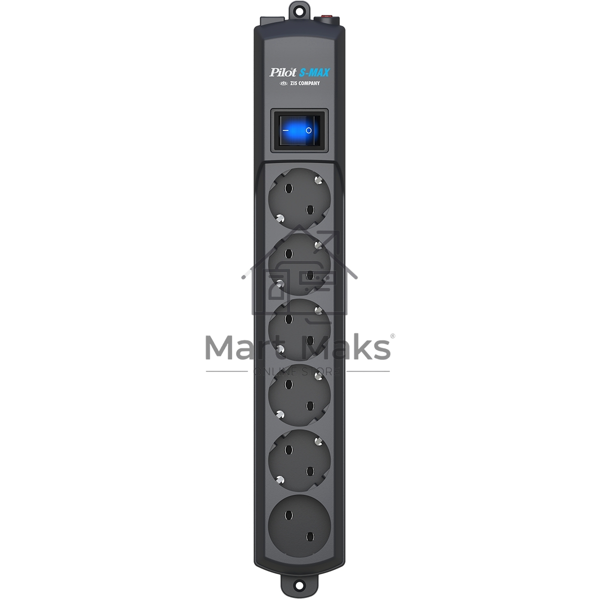 Сетевой фильтр Surge protector Pilot S Max (5 euros + 1GP), 15A/3.5kVA, automatic, 3 m, graphite