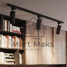 Светильник Gauss трековый цилиндр 8W 750lm 4000K 180-220V IP20 45x155мм черный LED 1/40