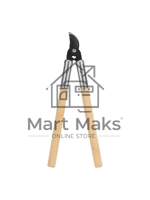 Сучкорез прямого реза, 500 мм, деревянные рукоятки, Горизонт Россия