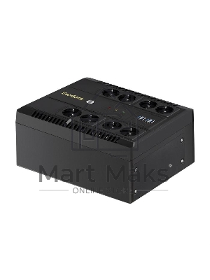 Источник бесперебойного питания ExeGate NEO NNB-1000.LED.AVR.8SH.CH 1000VA/650W, LED, AVR, 8*Schuko, 4*USB-порта для зарядки, черный