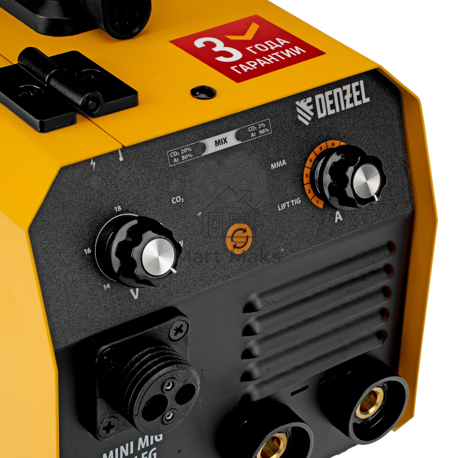 Аппарат инвертор. полуавтомат. сварки Denzel Mini MIG-140LFG, 140 А, ПВ 60%