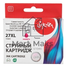 Картридж струйный Sakura C13T27134022 (27XL Magenta) для Epson, пурпурный, 14,6 мл., 1100 к.