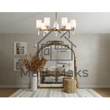 Люстра Ambrella light LH56263/7 BS/FR латунь/белый матовый E27/7 max 60W D750*590