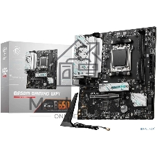 Материнская плата MSI B650M GAMING WIFI, AM5, AMD B650, 2xDDR5, 4xSATA, 2xM.2, 1xPCIe 4.0 x16, 1xPCIe 3.0 x1, 1xDP, 1xHDMI, 1x2.5Gb LAN, Wi-Fi 6E, Bluetooth 5.3, 1xUSB-C 5Gbps, 3xUSB-A 5Gbps, 2xUSB-A 2.0, 1xS/PDIF, 5x3.5 мм, 7.1, mATX