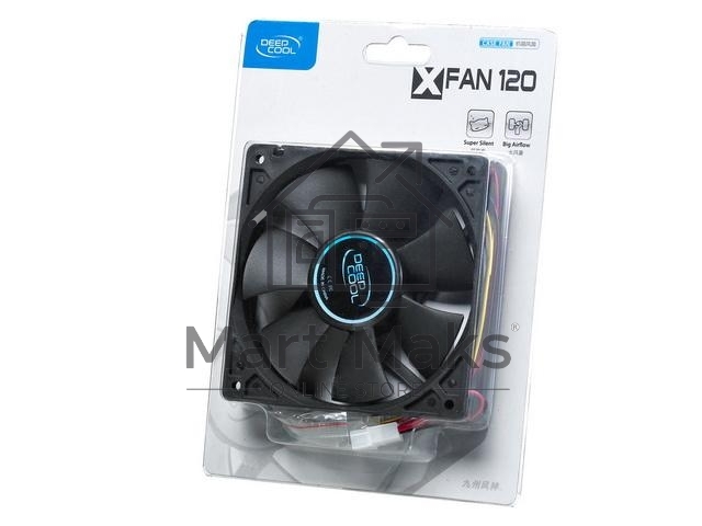 Вентилятор для корпуса DEEPCOOL XFAN 120 черный, 120 мм, 1300 об/мин, 23.7 дБ, 3 pin