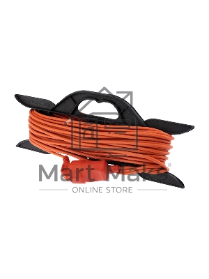 Удлинитель-шнур на рамке PROconnect ПВС 2х0.75, 20 м, б/з, 6 А, 1300 Вт, IP20, оранжевый (Сделано в России)