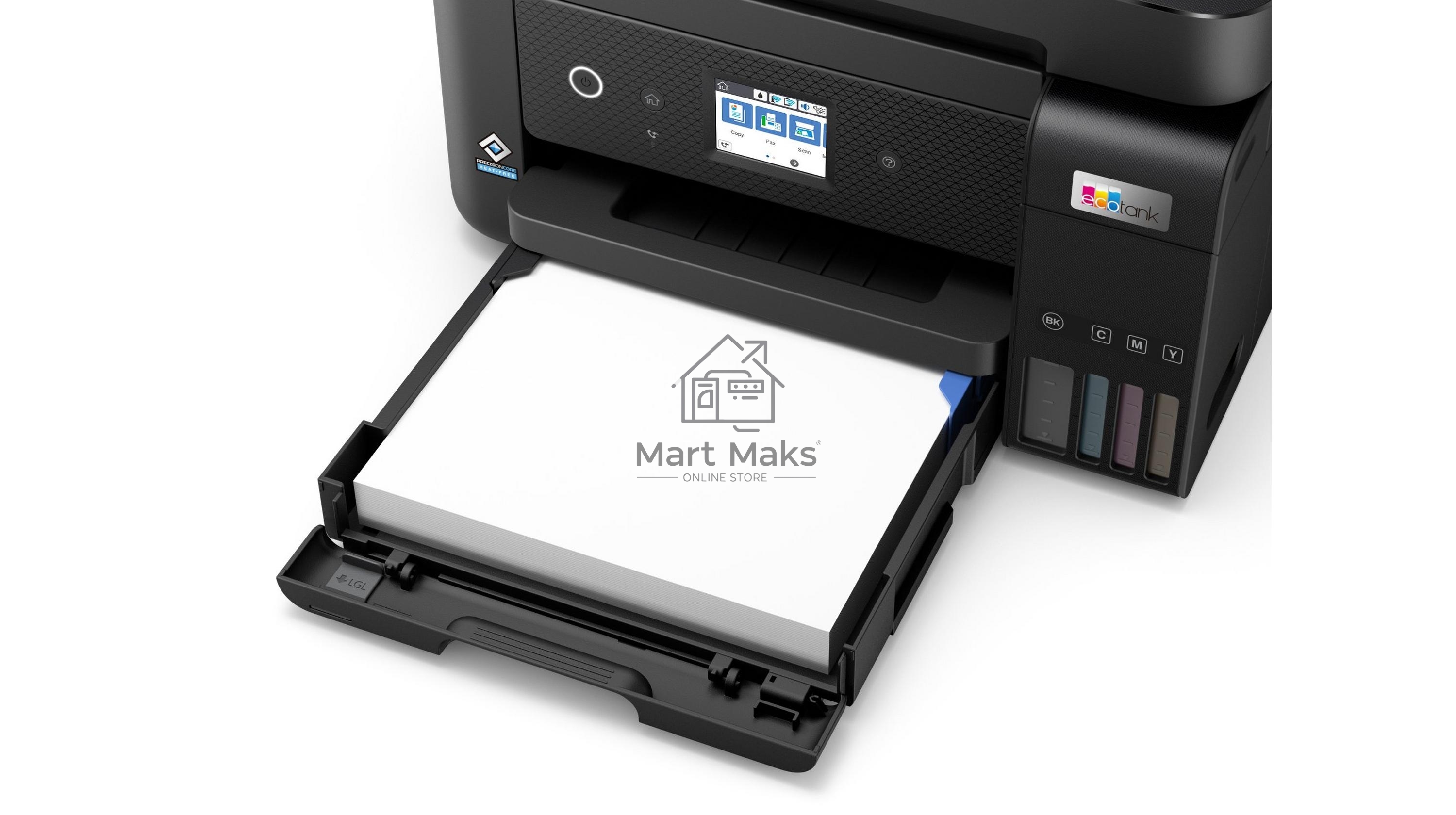 МФУ струйное Epson L6290, А4, цветной, печ. до 15/8.5 стр/мин., 4800x1200 dpi (печ.), 1200 x 2400 dpi (скан.), Wi-Fi, Ethernet, USB