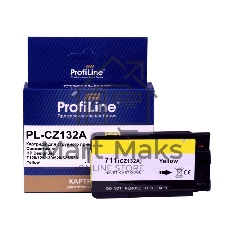 Картридж струйный ProfiLine PL-CZ132A №711 для принтеров HP DESIGNJET T120/T520 Yellow
