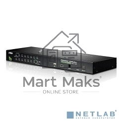 Переключатель KVM ATEN CS1716A-AT-G 16-port, USB, rackmountable, в компл. кабели 2*1.8м